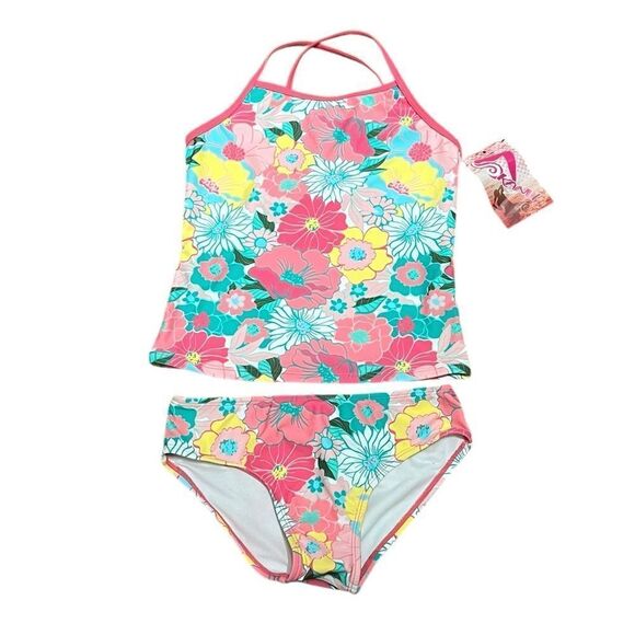 Kanu Surf Gianna Floral Girl’s 2 Piece Swim Set, Size 12, NWT - Picture 1 of 6